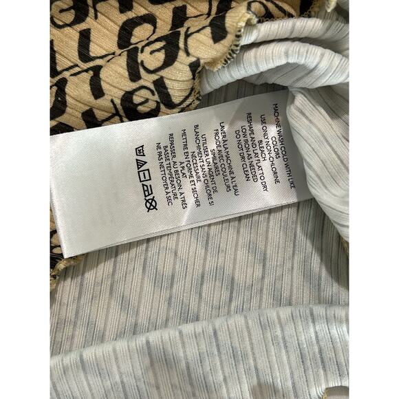 NWT Urban Outfitters Alba Halter Top Black Beige Printed Racerback Size Small - Picture 10 of 14